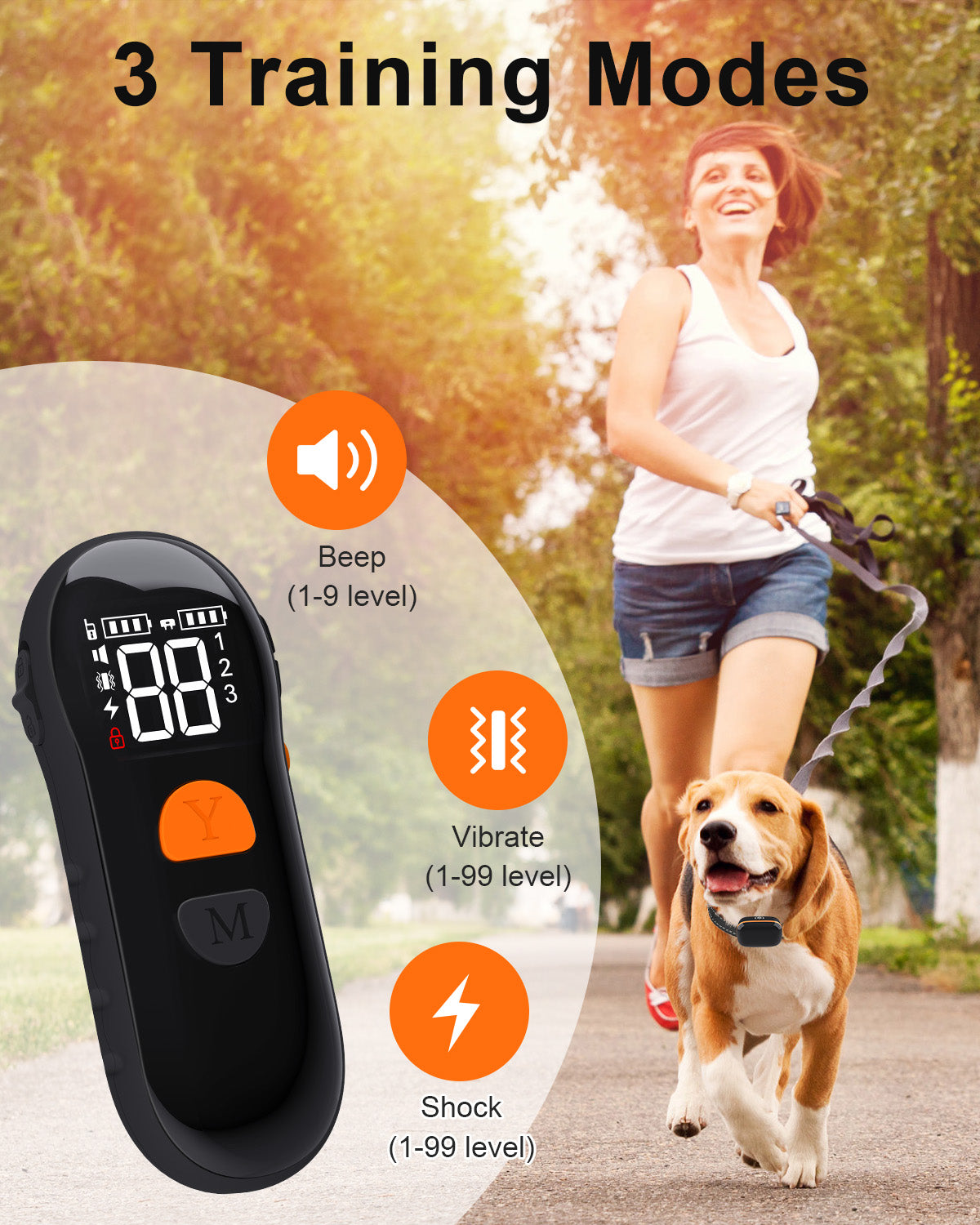Dog Shock Collar 2 Dogs (8-120Lbs) - 2600 ft Waterproof Training Collar for Dogs Large Medium Small with Rechargeable Remote