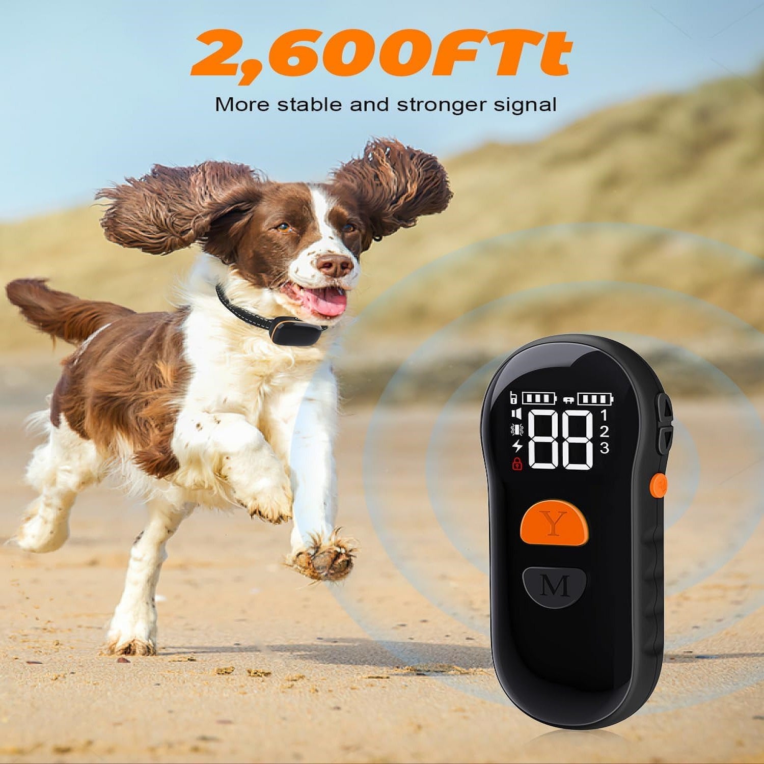 Charkool Dog Shock Collar with Remote,3 Modes Beep Vibration& Remote 2600Ft Shock Collar for Large Medium Small Dogs 8-120lbs