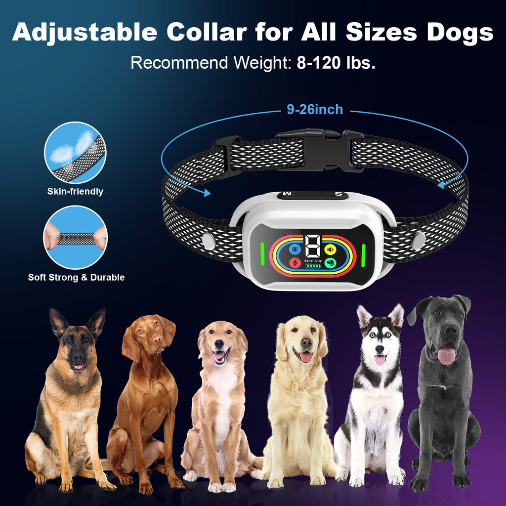 Jewyow Dog Training Collar – Shock Collar for Dogs with Remote, 7 Adjustable Sensitivity, Waterproof Bark Collar for Large/Medium Breeds