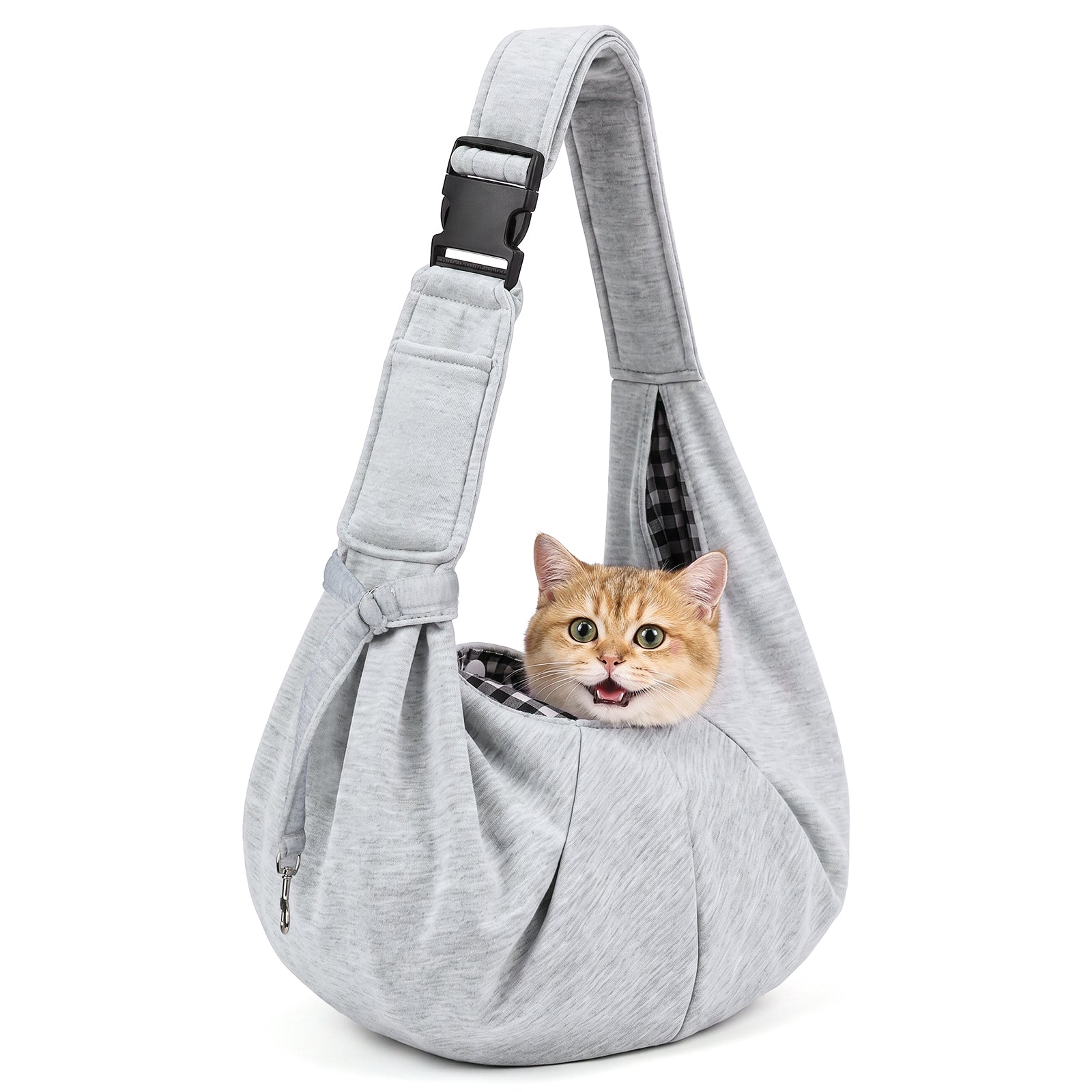 Charkool Pet Sling Carrier – Adjustable Hands-Free Travel Bag for Small Dogs/Cats/ Safety Harness &amp; Pocket