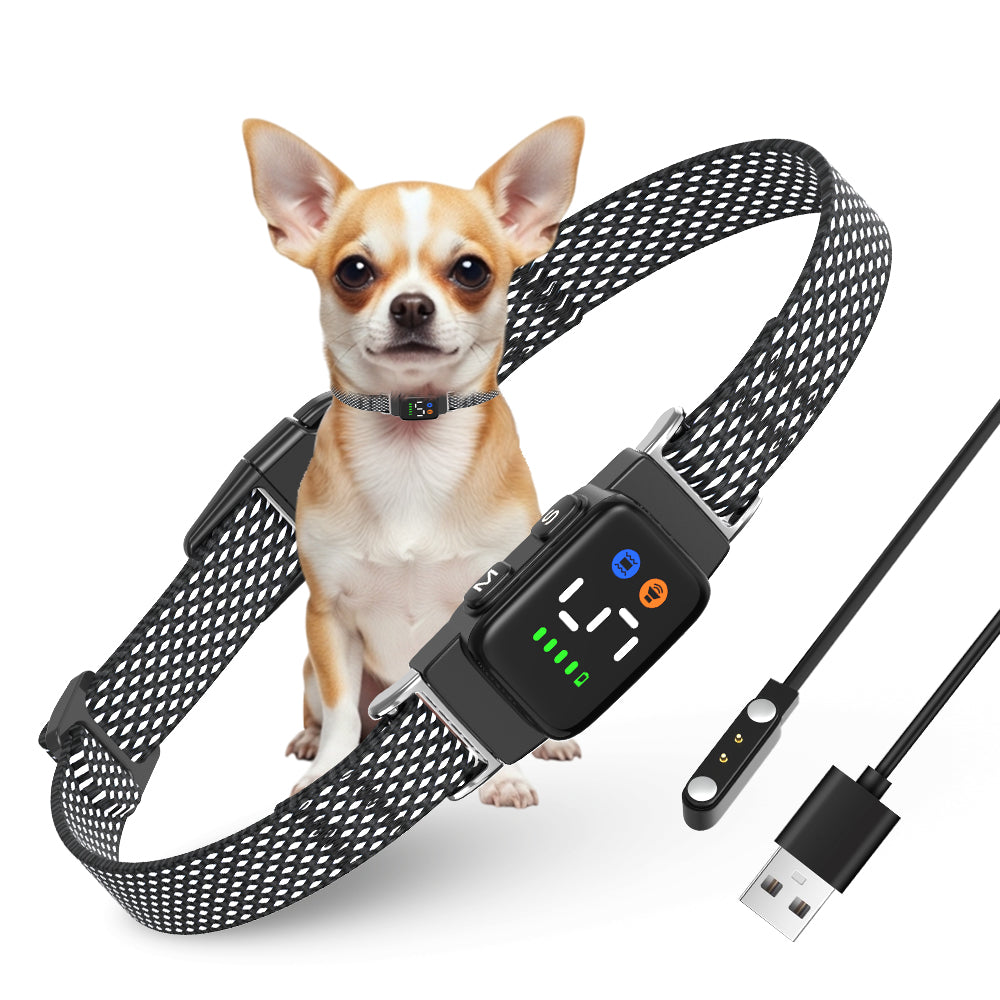 Jewyow Bark Collar for Small Dogs （6-40 lbs） - No Shock Anti Barking Collar - Rechargeable Smart Collar for Dog Training with 7 Sensitivity Levels and 3 Beep&Vibration Modes