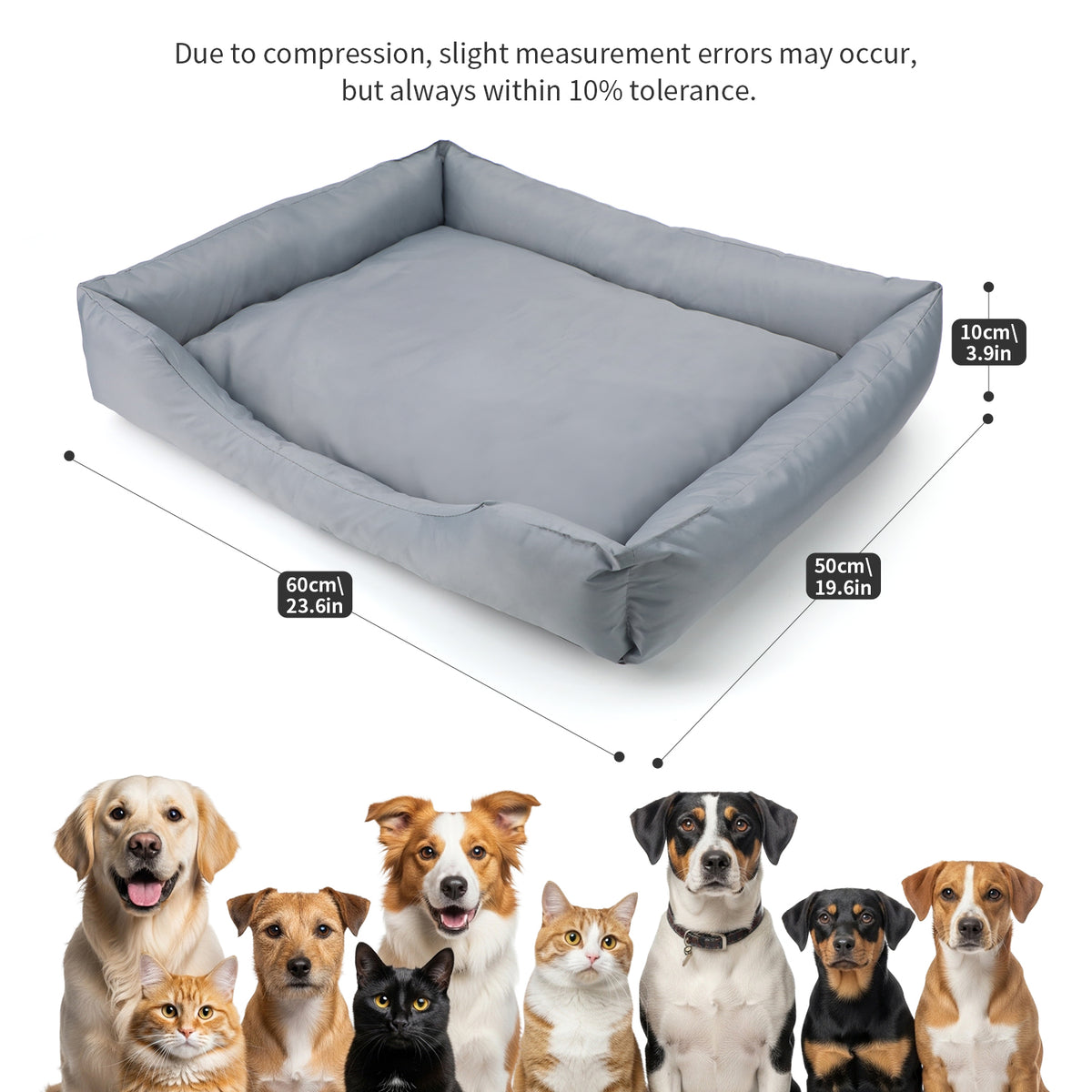 Charkool Dog Beds for Small Dog, Washable Small Dog Cat Bed Waterproof, Easy Wipe Clean Travel 20inch
