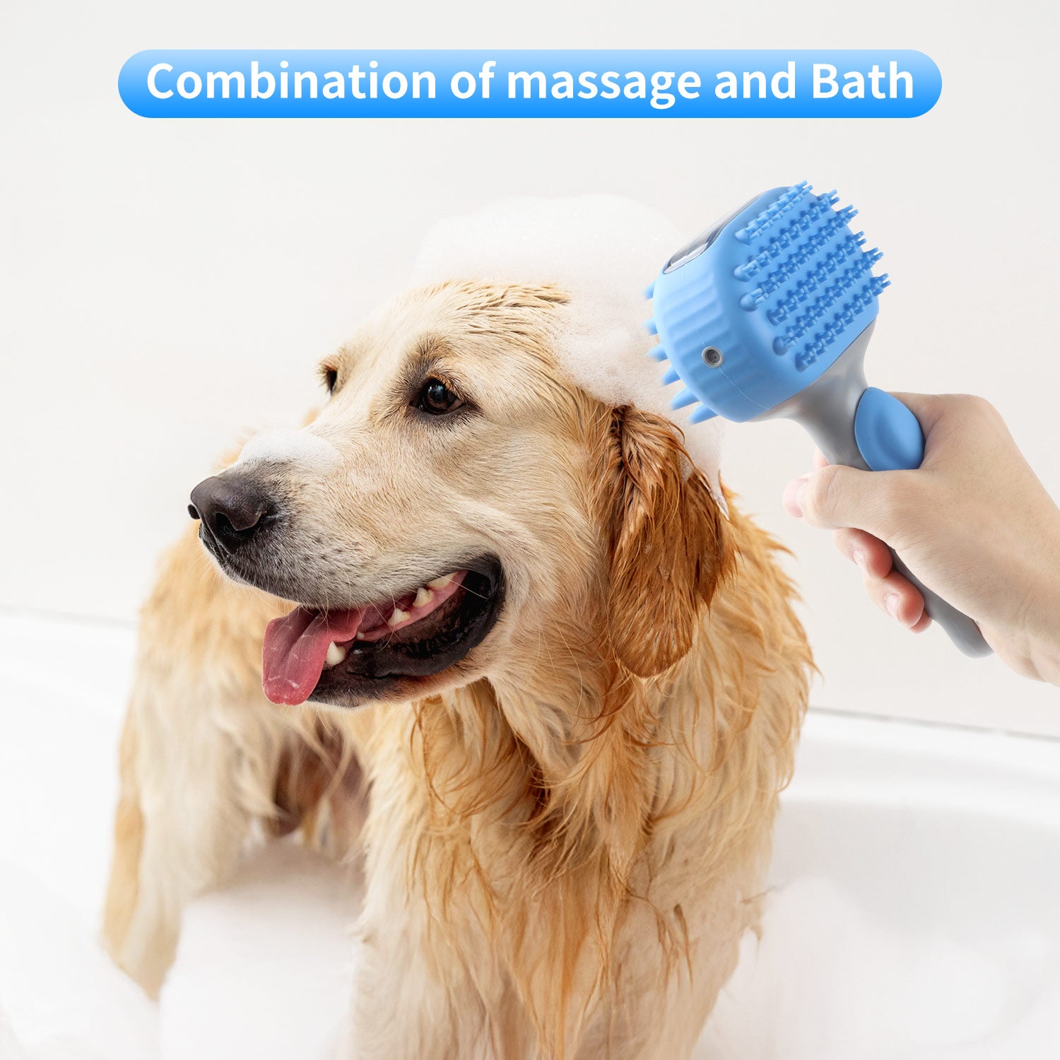 Dog Bath Brush, Dog Shampoo&Scrubber Brush for Bath Pet Supplies Dog Bathing Brush Scrubber Dog Shower/Grooming/Washing Brush for Short & Long Haired Dogs/Cats