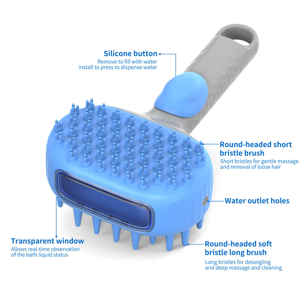 Dog Bath Brush, Dog Shampoo&Scrubber Brush for Bath Pet Supplies Dog Bathing Brush Scrubber Dog Shower/Grooming/Washing Brush for Short & Long Haired Dogs/Cats
