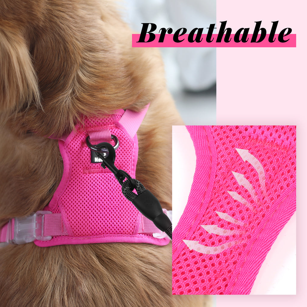 Jewyow No Pull Dog Harness, Adjustable Dog Vest with Soft Padding, Heavy Duty Dog Harness for Small, Medium, Large Dogs