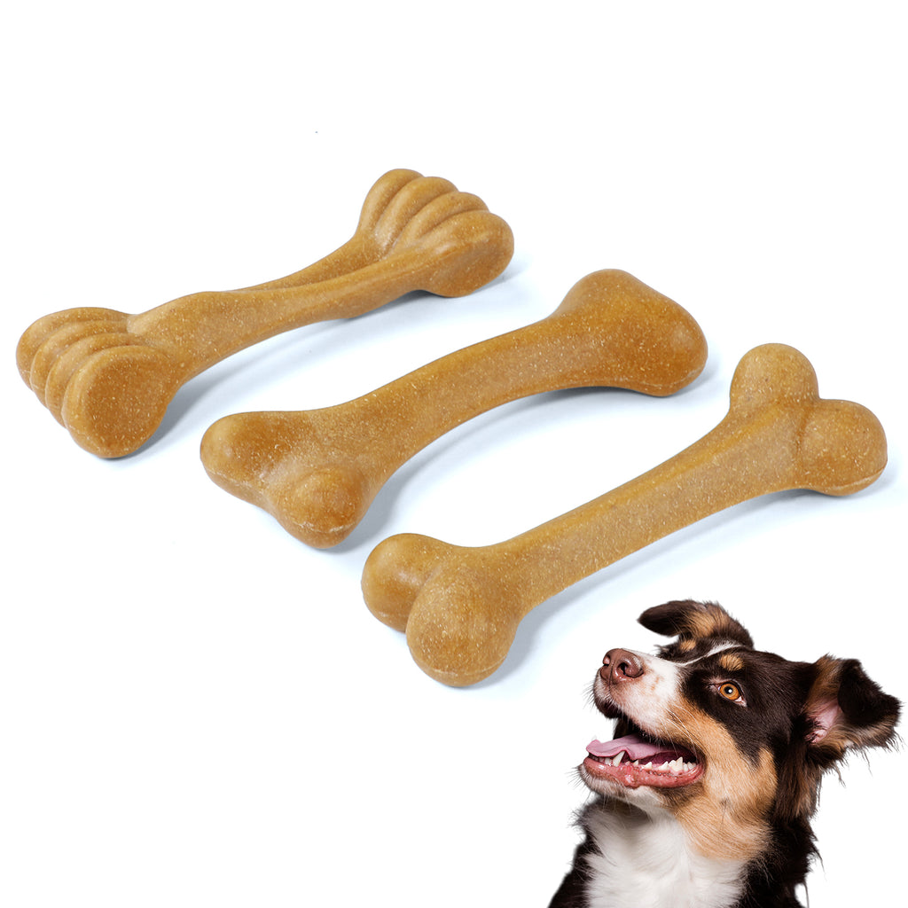 Jewyow Dog Toys for Aggressive Chewers-Dog Toy Bone, 3 Pack